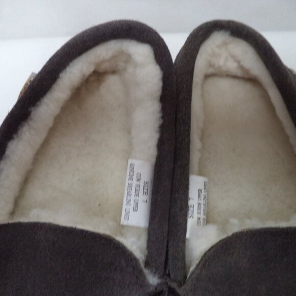 Emu Ridge Australia Suede genuine shearling lined slipper loafers Men Size Sz 7 main image 8